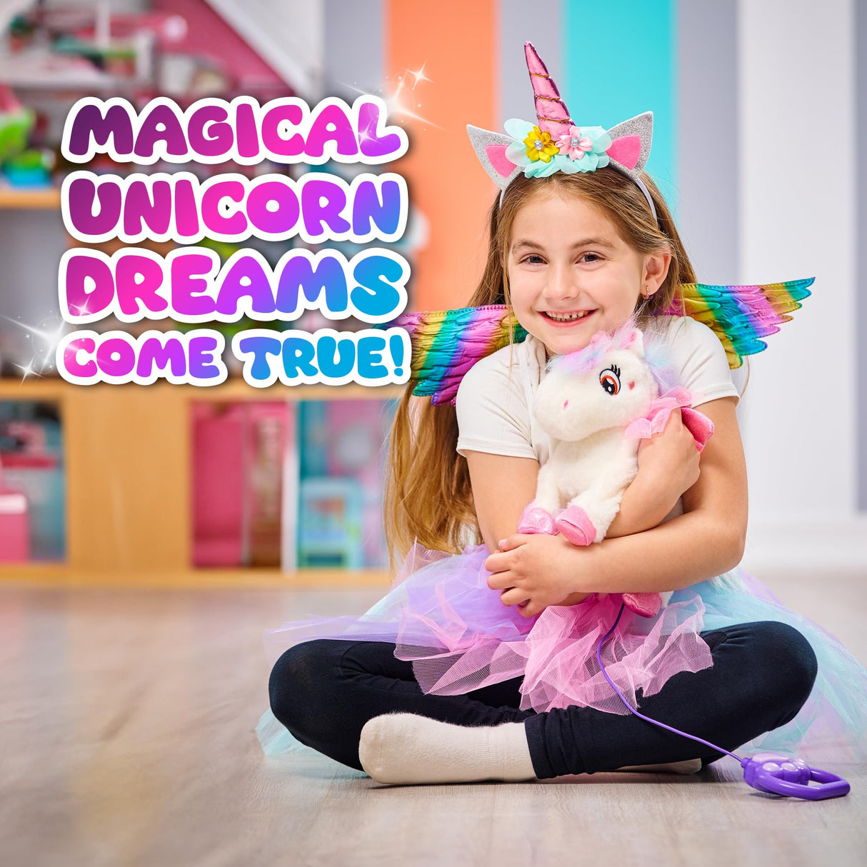 Greenbo Unicorns Toys for Girls Age 4-6 - Includes Multifunctional Unicorn Gifts, Painting Kit Crafts for Kids, and Unicorn Dress - Fun and Engaging Birthday Gifts for Girls Ages 3, 4, 5, 6, and Up Greenbo