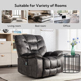 HAOMARKETS Oversized Power Recliner Chair with Massage and Heat, 41" Wide Electric Reclining Chairs with USB Port, Breathable Fabric Overstuffed Reclining Sofa for Living Room Bedroom HAOMARKETS