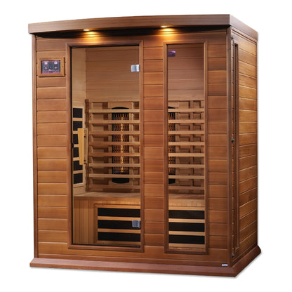 DYNAMIC SAUNAS Maxxus MX-M306-01 3-Person Full Spectrum Near Zero EMF (Under 2MG) FAR Infrared Sauna (Canadian Clear Red Cedar) Curb Side Delivery