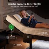 Tami Tami T600 Adjustable Bed Frame Split King Size with Remote & Massage - Syncable Electric Beds Bases, Zero Gravity, Dual Side USB, Nightlight, Quiet Motor, 5 Min Easy Assembly Tami Tami