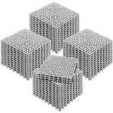 VEVOR Interlocking Tile 55PCS Blue, Drainage Tiles 12" x 12" Splicing, Soft PVC Interlocking Drainage Floor Tiles, Non-Slip Drainage Holes for Restroom, Bathroom, Kitchen, Pool, Wet Areas, Grey VEVOR