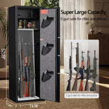 SHICHI 4-6 Gun Safe, Long Rifle Safe with Dual Alarm System, Biometric Quick Access Heavy-Duty Gun Cabinet, Shotgun Safe with Removable Shelf for Home, No Assembly Required, Fingerprint Lock SHICHI