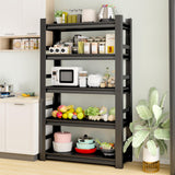 Notmise Kitchen Storage Shelves, Heavy Duty 5-Tier Kitchen Shelving, 63" H Metal Storage Unit with Adjustable Shelves, Free Standing Pantry Organization Shelf, for Kitchen, Pantry and Garage, Black Notmise