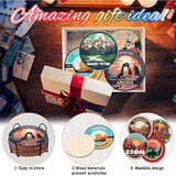 NEGEKFKX 8 Pcs National Park Diamond Art Painting Coasters Kits, Coaster with Holder for Adults, Non-Slip DIY Dot Paint Craft Kits,5D Full Drill DIY Diamond Dot Gem Art Kit Home Decor Arts Craft NEGEKFKX