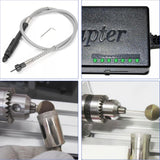 BERXOL Mini Wood Lathe Machine, 12V- 24VDC,7 Variabla Speeds 4000-9000 RPM, with Wood Lathe Milling Accessories, for Wood Polishing, Grinding, Cutting and Milling DIY … (A) BERXOL