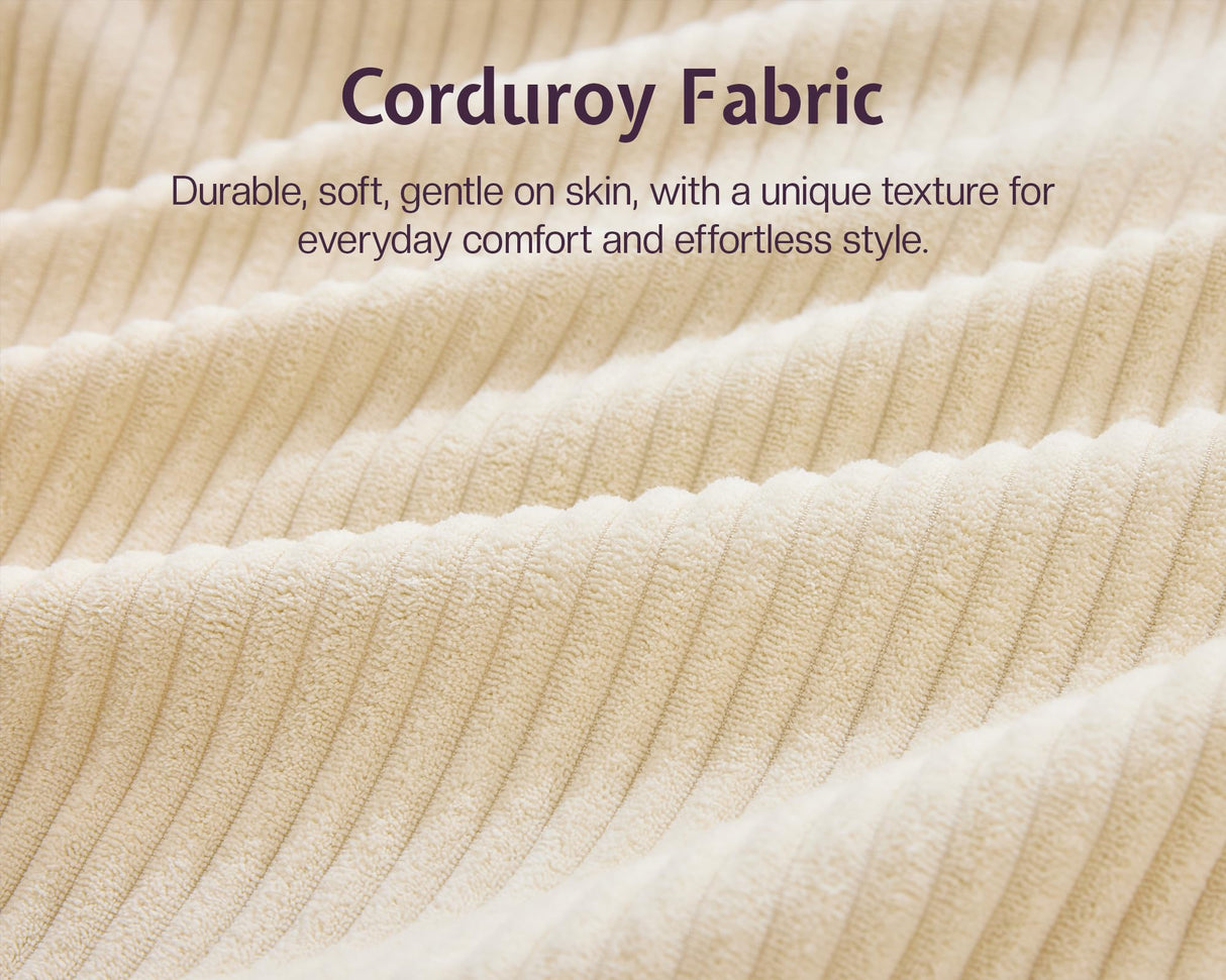 Jocisland Modular Sectional Sofa with 44" Extra Deep Seat,Oversized 6-Seater Modular Sofa for Plus-Size & Big Families, Sectional Couch for Living Room, Easy Assembly, Beige Corduroy Jocisland