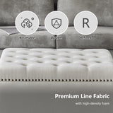 Polarisys Square Storage Ottoman Bench Ottoman Coffee Table Bench Oversized Coffee Table Ottoman Bench with Storage for Living Room Polarisys