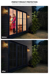 LazBlinds 100% Blackout Door Blinds, No Drill Cordless Roll Up French Door Blinds, Thermal Insulated Light Blocking Shades for Front Door Patio Sidelight Glass Door, 14'' W x 40'' L, Black, 1Pcs LazBlinds