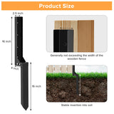 Fence Post Repair Stakes Kit - Heavy Duty Steel Wooden Fence Post Repair Bracket Anchor with Anti-Rust - Quick Fix Broken and Leaning Wood Fence Post Stabilizer Ground Spike (1 Pack) QAZWQAZ