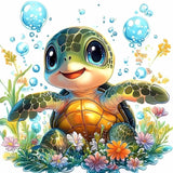 DOMROM Cute Turtle Diamond Painting Kits for Adults, Turtle Full Drill Diamond Dots Paintings for Beginners, Round 5D Paint with Diamonds Pictures Gem Art Painting Kits DIY Craft Kits 12x12 inch DOMROM