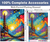 ijbnhd Van Gogh Diamond Art Kits for Adults Starry Sky Diamond Painting Kits for Adults, Full Drill Round Abstract Landscape Gem Art Kits for Home Wall Decor 12x16in ijbnhd