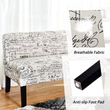 Giantex Armless Loveseat Sofa Modern Sofa Chair Couch Wood Living Room Leisure Fabric Furniture (Letter-Design) Giantex