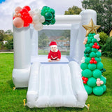 iLink-outer White Bounce House for Kids 2-8 Indoor Outdoor Toddlers Oxford Bouncy Castle with Slide & Blower,103 x 71 x 90 inch Birthday Party Gifts for Halloween Christmas iLink-outer