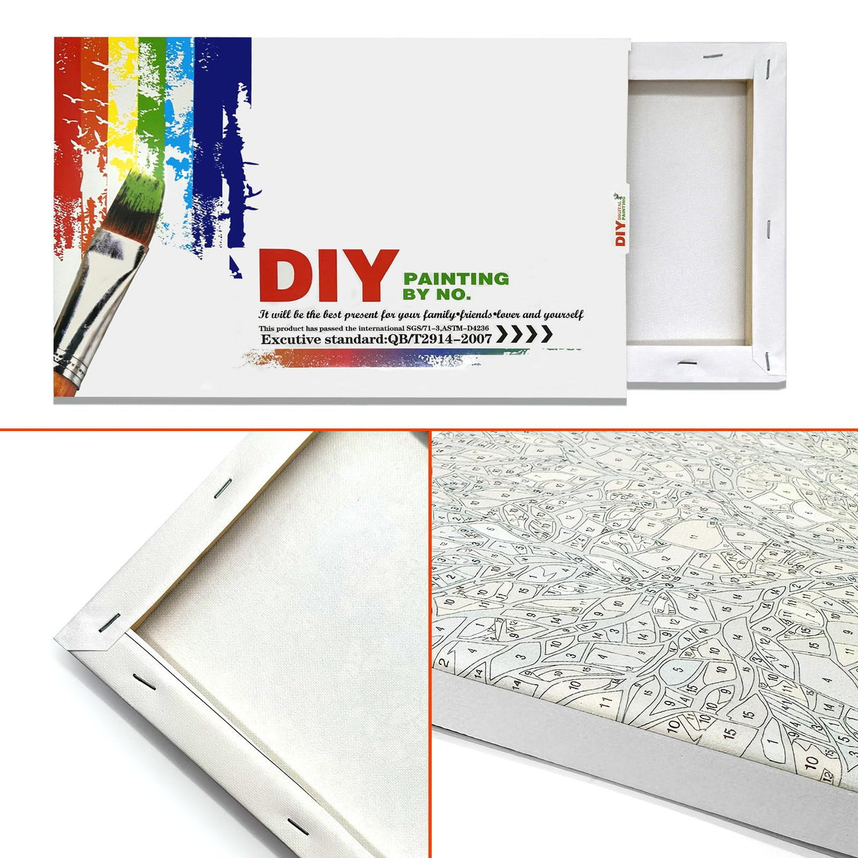 JOOZ Flowers Paint by Numbers Kit for Adults with Frame, Sunset Paint by Number with Easel, Adult Paint by Number Kits Framed Canvas, DIY Sunset Landscape Oil Painting Kit for Wall Decor 8 x 12 Inch JOOZ