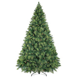 Vail 9ft Prelit Artificial Christmas Tree with Pine Cones, Foot Pedal, 2294 Branch Tips, 1050 Warm Lights and Metal Stand, 62" Wide Realistic Traditional Christmas Tree with Lights by Naomi Home Naomi Home