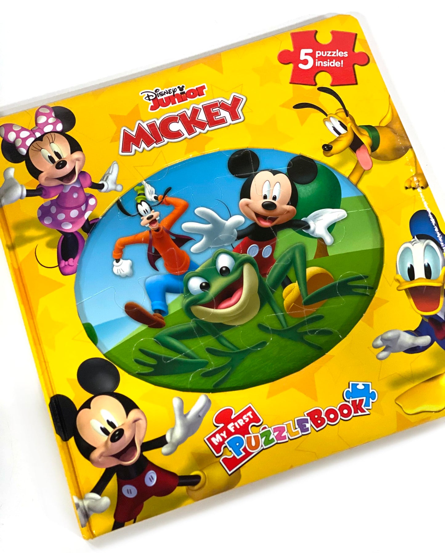 Disney Mickey My First Puzzle Book - Jigsaw Puzzles for kids, 10-page board book, 5 puzzles to enjoy