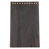 MyGift 12-Inch Rustic Brown Solid Wood Multiple Necklace Holder Stand, Freestanding Jewelry Stand Chain Organizer Display Rack with 11 Brass-Tone Peg Hooks MyGift