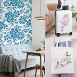 Keluna Flower Stencils for Painting - 8 Pcs Reusable Flower Crafts Templates Spring Stencils for Painting on Wood Wall Fabric Rock Dot Painting Art Projects Keluna