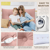 Shuyeon Wedge Pillow Headboard Triangular Bed Wedge Pillow for Headboard, Headboard Pillow Reading Pillow for Daybeds and Bunk Beds with Removable Velvet Cover Shuyeon