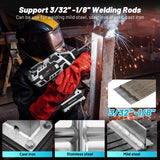 Faiuot Portable Welding Machine,110V Handheld Welder with IGBT Inverter 6 Variable Current Adjustment, Portable ARC Welder Gun Fits for 3/32"-1/8" Wire rods Electric Stick Welder Machine Kit (Grey) Faiuot