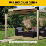 DEVALLEY 2-Way Pergola Brackets Kit, DIY L-Shaped Woodwork Brackets for 4" x 4" (Actual:3.5"x3.5") Lumber for Patio Pergolas, Gazebos, Log Cabin W/Hardware - 1 Pack DEVALLEY