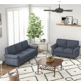 Bonzy Home 57" Loveseat Sofa, 2 Seater Comfy Love Seat Sofa for Living Room, Apartment, Office, Blue Bonzy Home