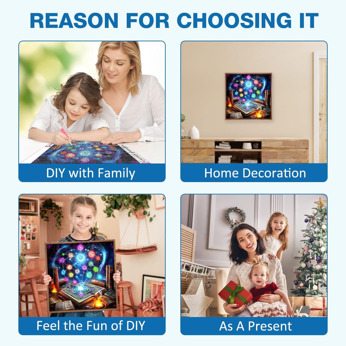 MEIYUDA Book Diamond Painting Kits for Adults, 5D Magic Book Diamond Art Kits for Beginners, DIY Gem Art Crystal Painting for Home Wall Decor and Present 12x12inch MEIYUDA