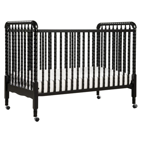DaVinci Jenny Lind 3-in-1 Convertible Crib in Ebony, Removable Wheels, Greenguard Gold Certified DaVinci