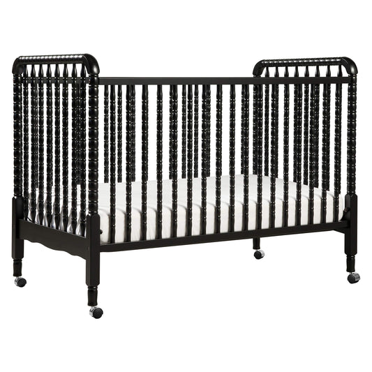 DaVinci Jenny Lind 3-in-1 Convertible Crib in Ebony, Removable Wheels, Greenguard Gold Certified