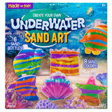 Made By Me Create Your Own Underwater Sand Art, Includes 6 Ocean-Themed Bottles, 8 Sand Colors, Glitter, & Funnel, Great Staycation or Group Activity, Party Idea, DIY Sand Art For Kids Ages 6, 7, 8, 9 Made By Me