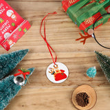 SAVITA 25pcs Sublimation Blank Pendants, 2.83inch MDF Personalized Sublimation Pendant Round Blank Discs Halloween Christmas Ornaments DIY Creation Supplies SAVITA