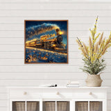 MEIYUDA Christmas Diamond Painting Kits for Adults, 5D Winter Train Diamond Art Kits for Beginners, DIY Gem Art Crystal Painting for Home Wall Decor and Present 12x12inch MEIYUDA