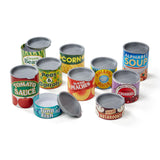 Melissa & Doug Let's Play House! Grocery Cans Play Food Kitchen Accessory ,3+ years- 10 Stackable Cans With Removable Lids Melissa & Doug