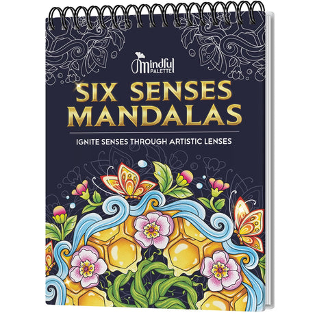 Six Senses Mandalas, Adult Coloring Book Spiral Bound for Women, Thick Paper Coloring Book for Alcohol Markers (30 Designs) Mindful Palette