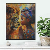 Ginfonr DIY 5D Diamond Art Kits for Adults, African Diamond Painting for Adults, Diamond Art Animals Full Drill, Diamond Art Kits Embroidery Rhinestone Craft for Home Wall Decor 12 * 16 Inch Ginfonr