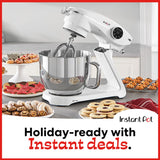Instant Pot Instant Stand Mixer Pro,600W 10-Speed Electric Mixer with Digital Interface,7.4-Qt Stainless Steel Bowl,Dishwasher Safe Whisk,Dough Hook and Mixing Paddle,Pearl Instant Pot