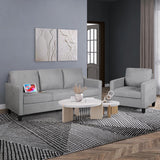 STHOUYN 72" W 3 Person Seater Couch Sofa with USB Ports, Grey Comfy Couches for Small Spaces, Mid Century Modern Gray Couch for Living Room Apartment Bedroom (Light Grey) STHOUYN