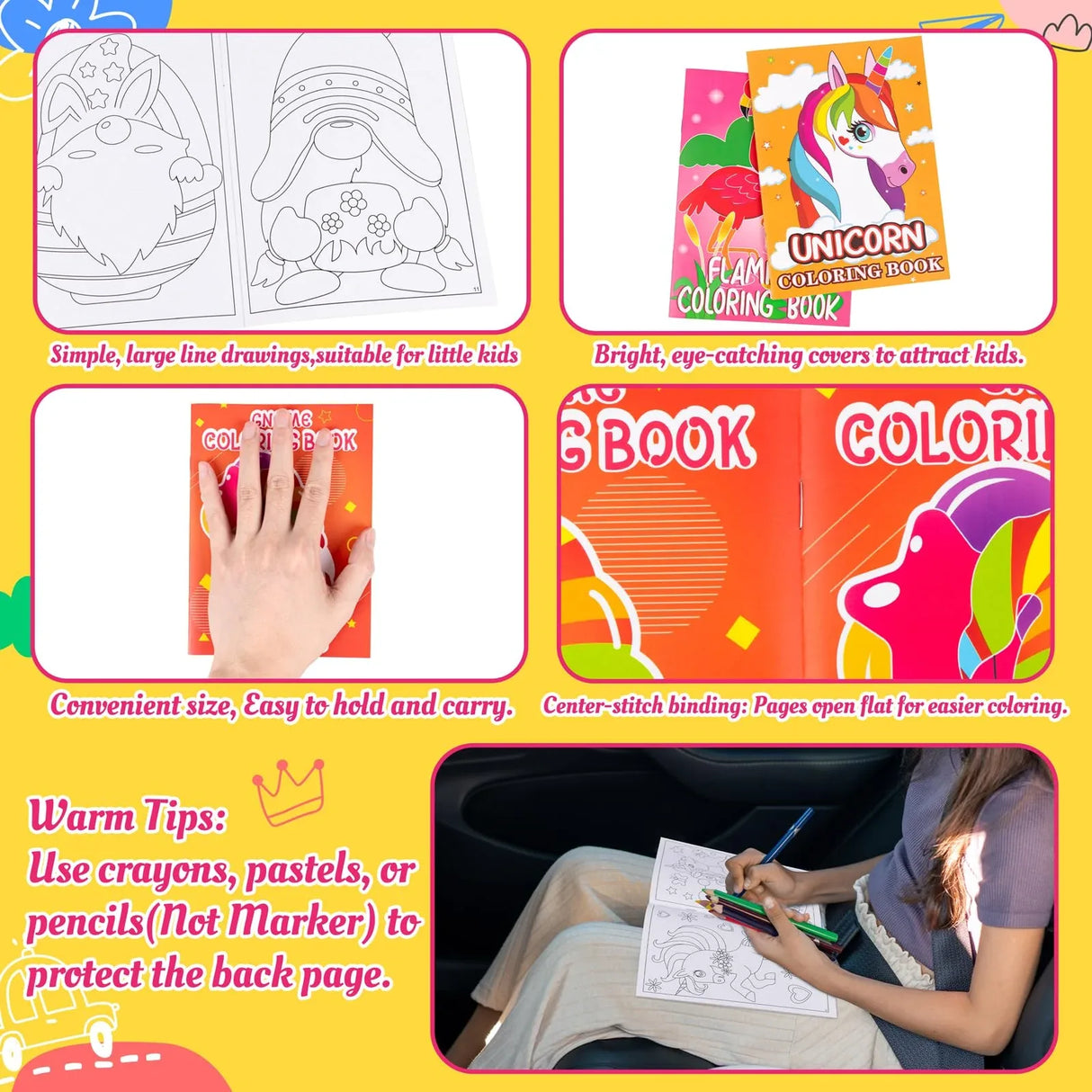 28PCS Coloring Books for Kids Party Favors: Ages 2-4 4-8 Easter,Summer End of the Year,Back to School,Halloween,Christmas Birthday Mini Gifts Bulk,Classroom Goodie Bags Stuffer Fillers(Not Duplicate) Geefuun
