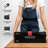 TIDYME Garage Tool Organizer Wall Mount - 80 inches - Sturdy Storage Rack with Adjustable Hooks, Anti-Rust - Easy Installation, 500lbs Capacity - Garden Tool Organizer (05 Racks & 10 Hooks) TIDYME