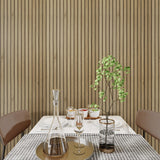Livelynine Peel and Stick Wallpaper Wood Slats Self Adhesive Wall Paper 15.8x197 Faux Wood Contact Paper Peel and Stick Accent Wall Vinyl Cubicle Wallpaper Natural Wooden Slats for Wall Decor Bedroom Livelynine