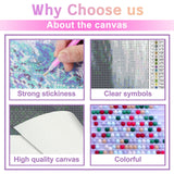 Snuqevc 5D Diamond Painting Kits Painted Unicorn | Full Diamond Canvas DIY Gemstone Digital Oil Painting Crafts | for Room Decor Bathroom Decor | Gifts for Friends (12x16inch) Snuqevc