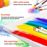 Stretched Canvas for Painting - 8x10 Inch/20 Canvas Value Pack - Triple Primer Acid Free 100% Cotton Blank Canvas for Painting Supplies Oil and Acrylic Pouring Art Watercolor Hdviai