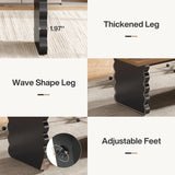 Tribesigns 5FT Wooden Conference Table, Long Office Meeting Room Table, Large Modern Rectangle Seminar Desk for 6 Tribesigns