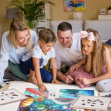 Jigsaw Puzzle Board with 4 Sorting Trays, 1000 Pieces Playing Surface with Protective Cover, 31.5" x 24" Felt Display Board Piecevana