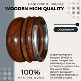 Healthy Floyds "Handcrafted Wooden Bangle - Elegant Natural Wood Bracelet, Lightweight, Perfect for Everyday Wear or Special Occasions. Healthy Floyds