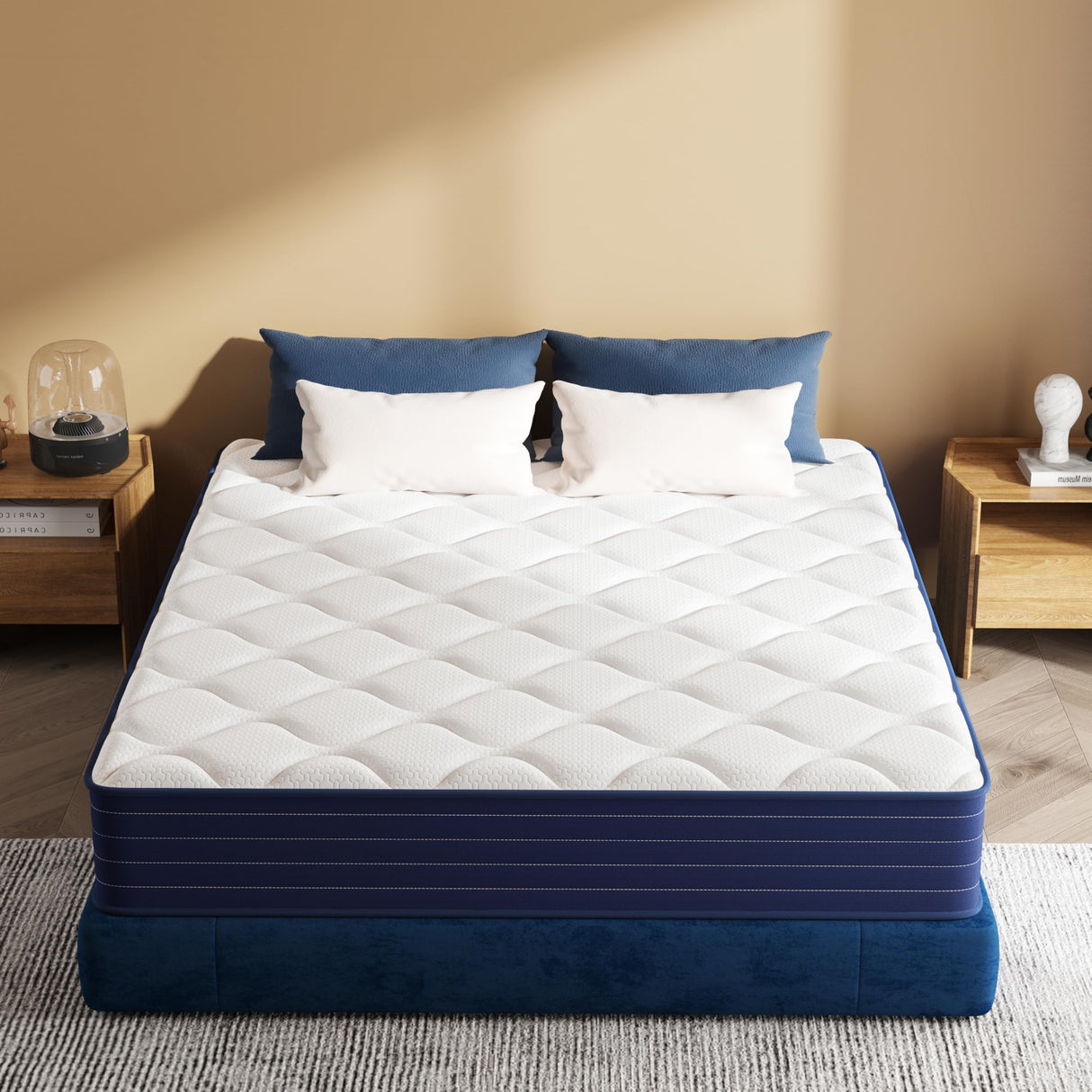 Traumliebe Queen Mattress, 10 Inch Queen Size Mattresses in a Box, Mattress Queen Size, Pocket Spring&Memory Foam, Medium Firm, Motion Isolation, Fiberglass Free, CertiPUR-US Certified Traumliebe