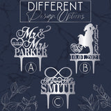 Wedding Cake Toppers, Personalized Mr & Mrs Heart, Customized Wedding Date & Last Name To Be Bride & Groom | Wood Cake Toppers, Wedding Party Cake Sugar Yeti