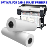 Alliance Wide Format Paper Rolls CAD Bond 30" Widths (2 Rolls, 30 In x 300 Ft | 2" Core) Alliance