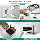 YITAHOME Wood Fired Outdoor Pizza Oven, 12" Portable Pellet Pizza Ovens with Pizza Peel & Pizza Cutter, Woodfire Pizza Maker for Outside Kitchen Cooking Stainless Steel Silver YITAHOME