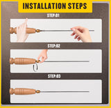 Asbrot 3P - Poke Pin Pusher, 3D Printer Cleaning Filament Clog Tool, Must-have for Printing Clogged Extruder, Hotend, Heatsink, Throats, Nozzles, Diameter 1.6mm, Length 160mm, Maintenance Kit, Cleaner Asbrot